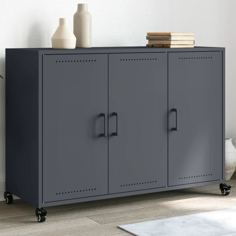 Szafka, antracytowa, 100,5x39x72 cm, stal