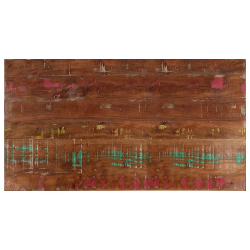 Blat stołu, 100x70x2,5 cm, prostokątny, lite drewno z odzysku