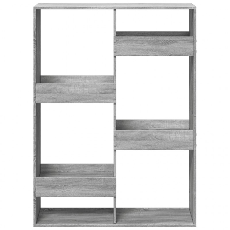 Regał, szary dąb sonoma, 100x33x135 cm materiał drewnopochodny