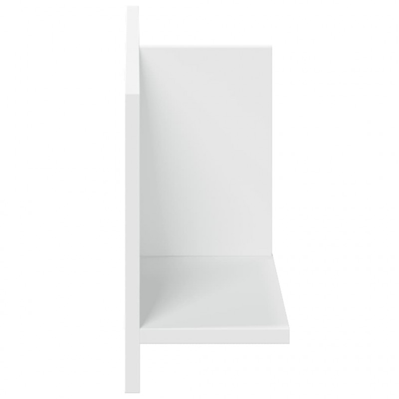 Półka ścienna, 70x16,5x30 cm, biała, materiał drewnopochodny