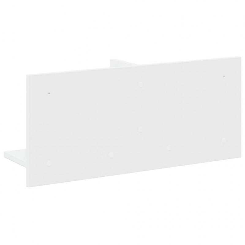 Półka ścienna, 70x16,5x30 cm, biała, materiał drewnopochodny