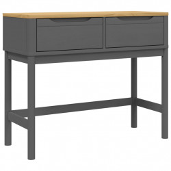 Stolik konsolowy FLORO, szary, 89,5x36,5x73 cm, drewno sosnowe