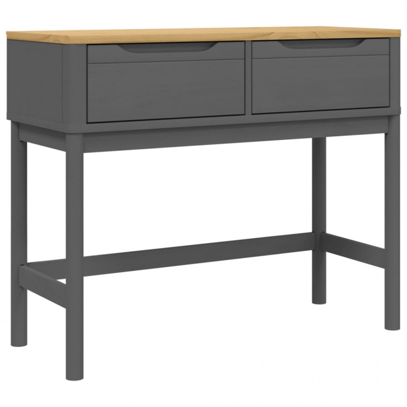 Stolik konsolowy FLORO, szary, 89,5x36,5x73 cm, drewno sosnowe