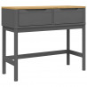 Stolik konsolowy FLORO, szary, 89,5x36,5x73 cm, drewno sosnowe