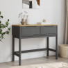 Stolik konsolowy FLORO, szary, 89,5x36,5x73 cm, drewno sosnowe
