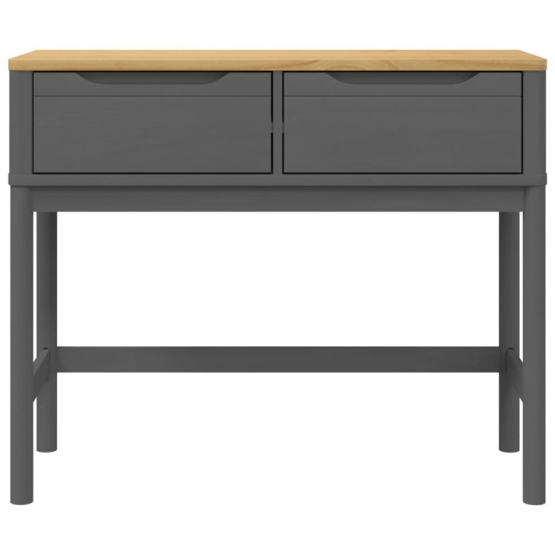 Stolik konsolowy FLORO, szary, 89,5x36,5x73 cm, drewno sosnowe