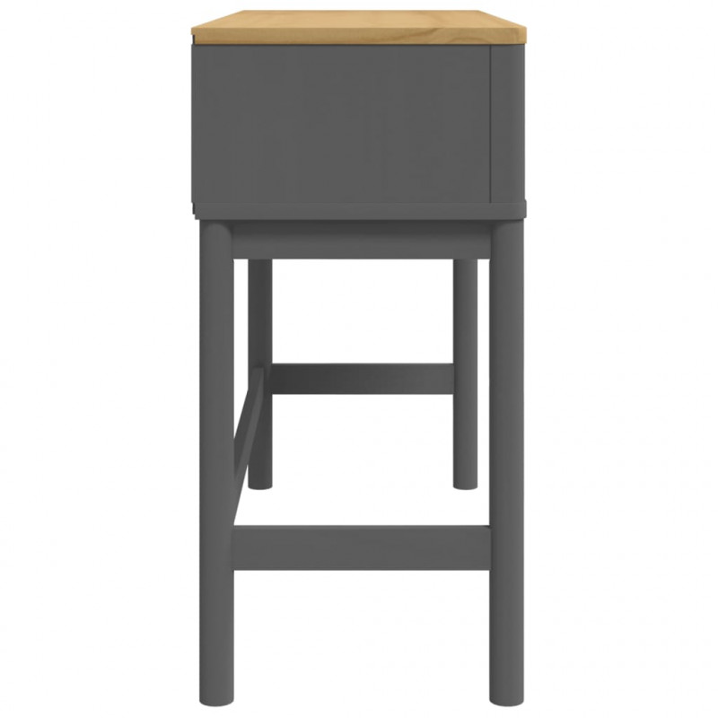Stolik konsolowy FLORO, szary, 89,5x36,5x73 cm, drewno sosnowe