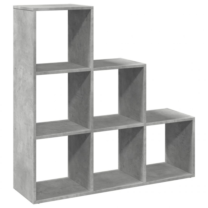 Regał przegroda, 3 poziomy, szarość betonu, 99x29x99 cm