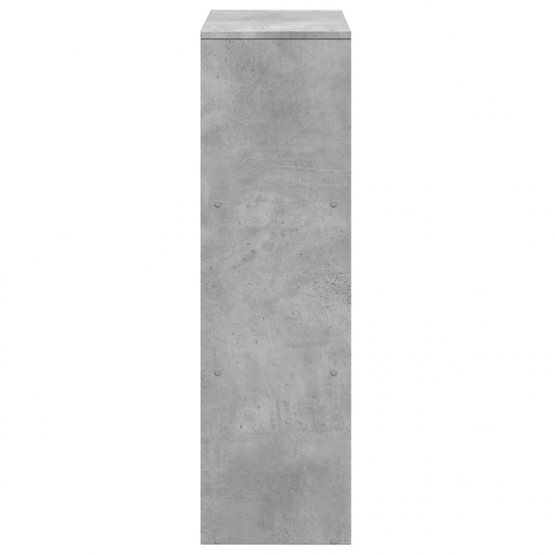 Regał przegroda, 3 poziomy, szarość betonu, 99x29x99 cm
