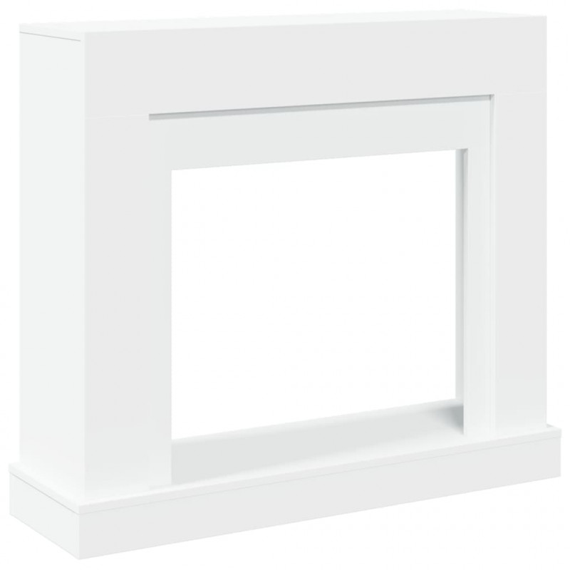 Obudowa kominka, biała, 100x30x87,5 cm, materiał drewnopochodny