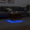 Stolik kawowy z oświetleniem LED, stare drewno, 50x50x40 cm