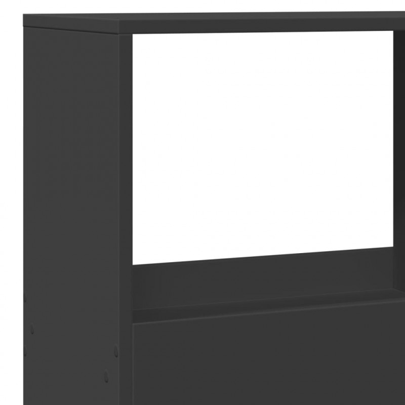 Regał, czarny, 100x33x155,5 cm, materiał drewnopochodny