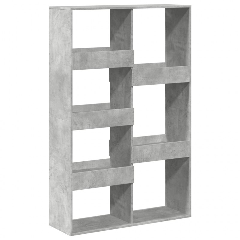 Regał, szarość betonu, 100x33x155,5 cm, materiał drewnopochodny