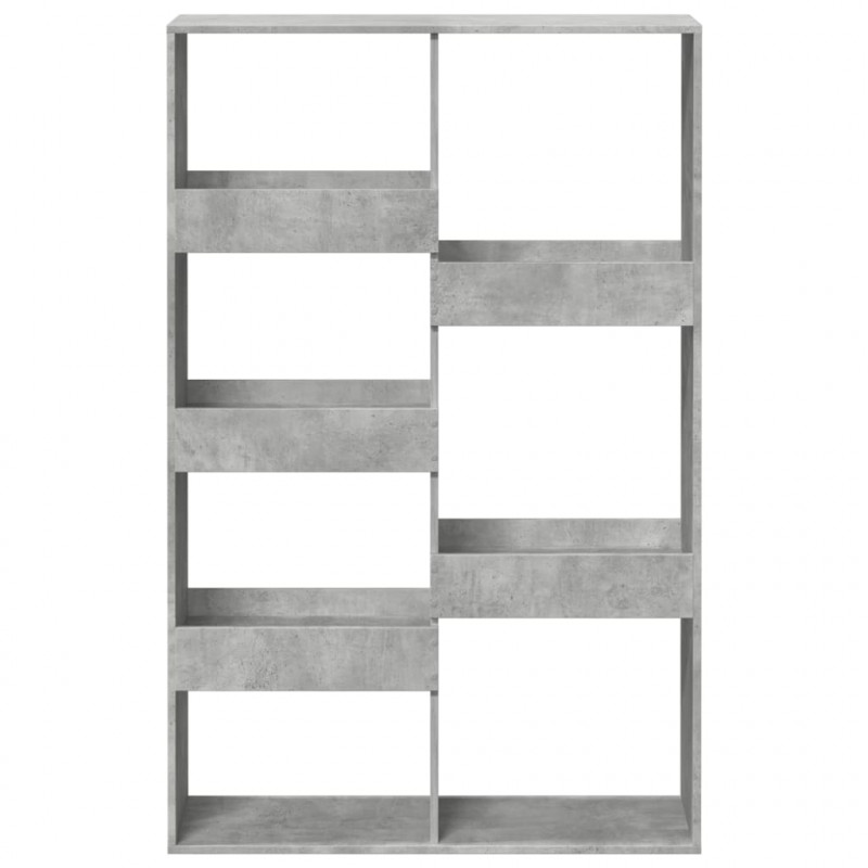 Regał, szarość betonu, 100x33x155,5 cm, materiał drewnopochodny
