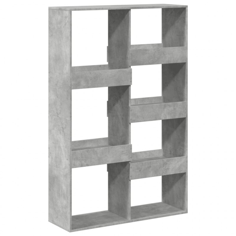Regał, szarość betonu, 100x33x155,5 cm, materiał drewnopochodny