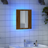 Szafka łazienkowa z lustrem i LED, dąb artisan, 40x12x45 cm