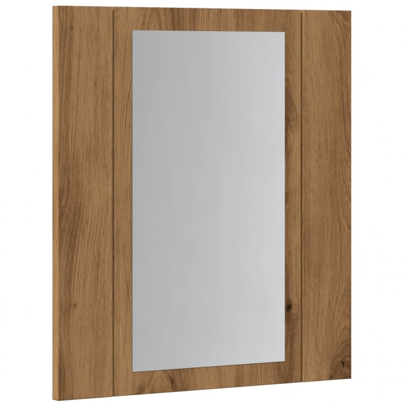 Szafka łazienkowa z lustrem i LED, dąb artisan, 40x12x45 cm