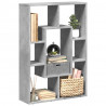 Regał na książki, szarość betonu, 63x20x90 cm