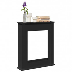 Obudowa kominka, czarna, 75x20x87,5cm, materiał drewnopochodny