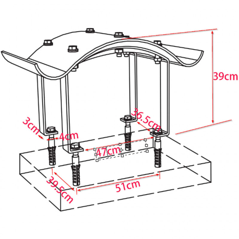 Nasada kominowa ze stali nierdzewnej, srebrna