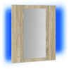 Szafka łazienkowa z lustrem i LED, dąb sonoma, 40x12x45 cm