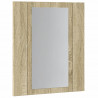Szafka łazienkowa z lustrem i LED, dąb sonoma, 40x12x45 cm