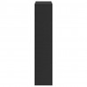 Regał przegroda, 4 poziomy, czarny, 131,5x29x131,5 cm