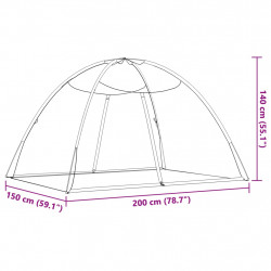 Moskitiera Mongolia z wejściem, biała, 200x150x140 cm