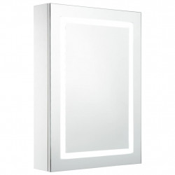 Szafka łazienkowa z lustrem i LED, 50 x 13 x 70 cm