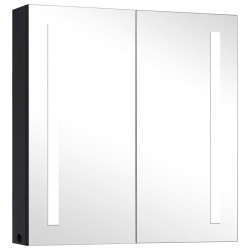Szafka łazienkowa z lustrem i LED, 62x14x60 cm