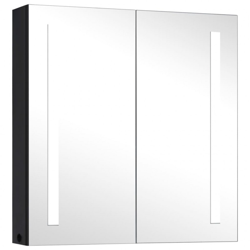 Szafka łazienkowa z lustrem i LED, 62x14x60 cm