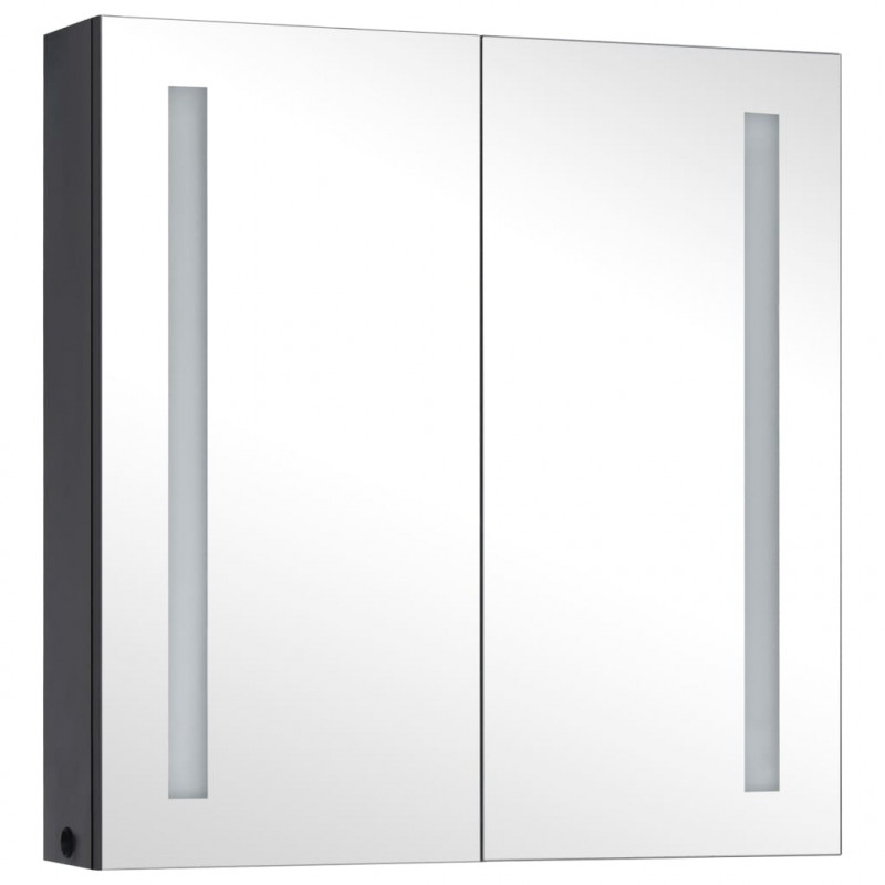 Szafka łazienkowa z lustrem i LED, 62x14x60 cm