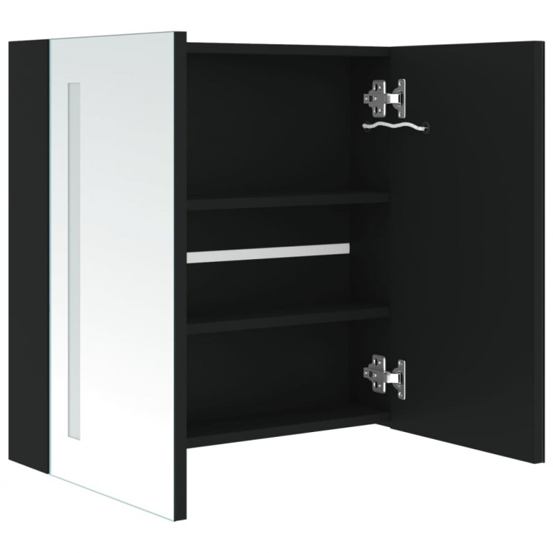 Szafka łazienkowa z lustrem i LED, 62x14x60 cm