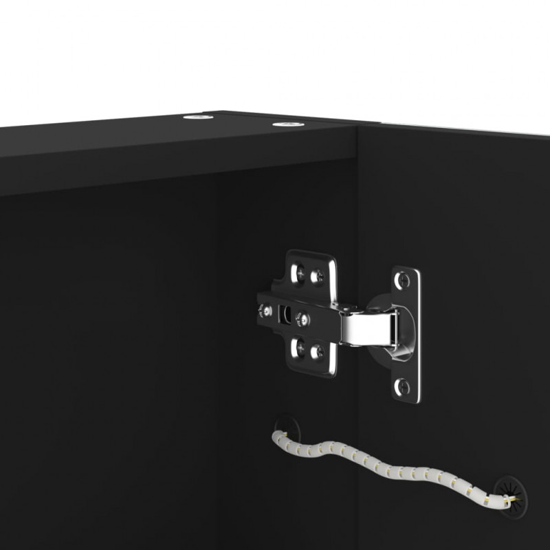 Szafka łazienkowa z lustrem i LED, 62x14x60 cm