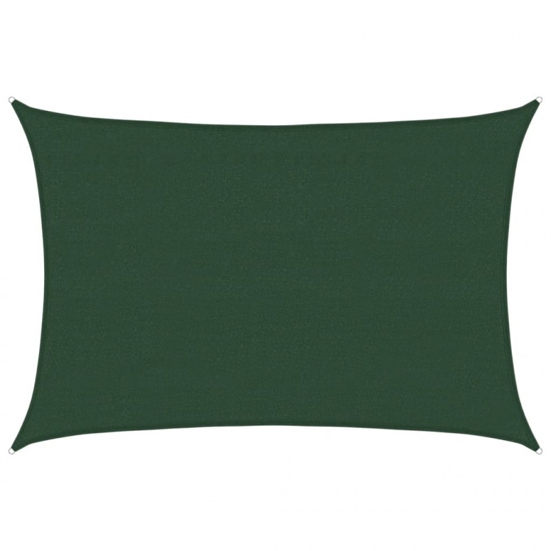 Żagiel przeciwsłoneczny, 160 g/m², ciemnozielony, 4x5 m, HDPE