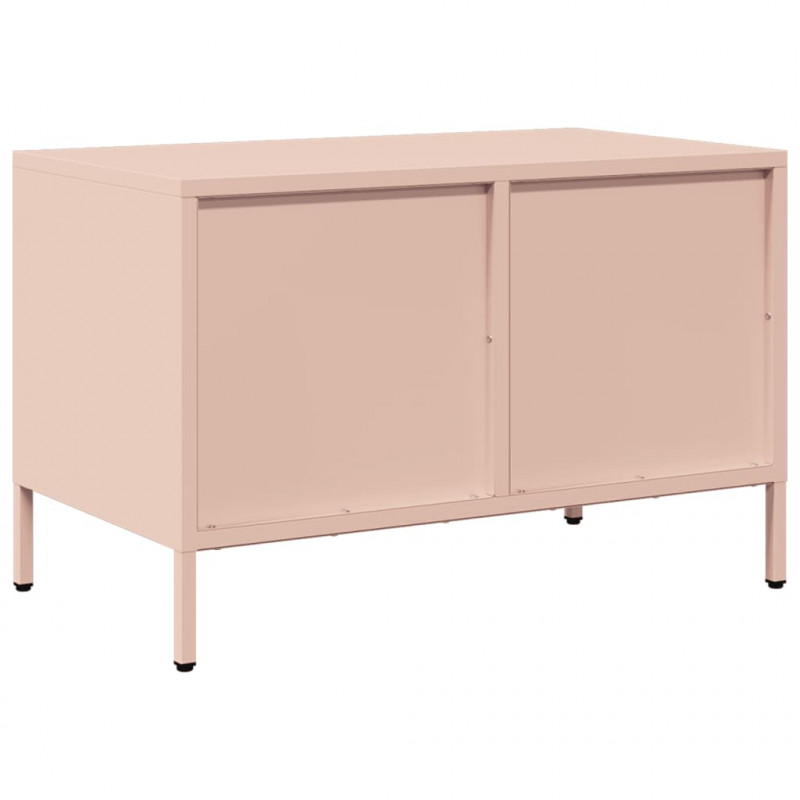 Szafka RTV, różowa, 68x39x43,5 cm, stal walcowana na zimno