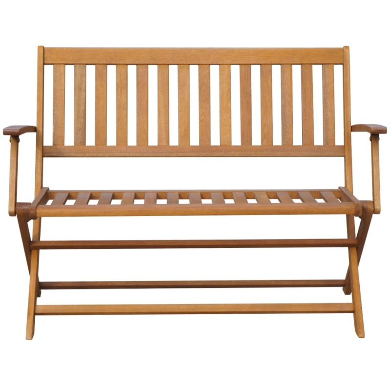 Ławka ogrodowa z poduszką, 120 cm, lite drewno akacjowe