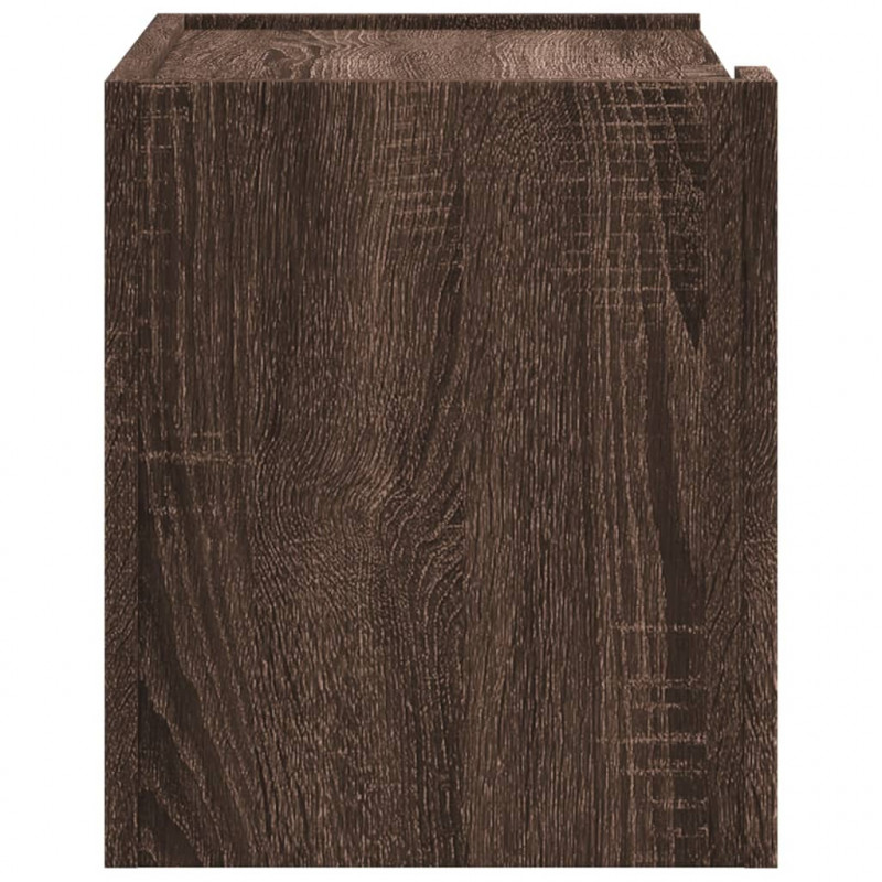 Wisząca szafka nocna, brązowy dąb, 45x30x35 cm