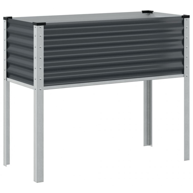 Donica ogrodowa, antracytowa, 100x41x90 cm, stal
