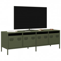 Szafka RTV, oliwkowa, 135x39x43,5 cm, stal walcowana na zimno