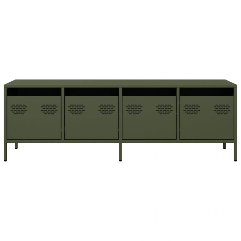 Szafka RTV, oliwkowa, 135x39x43,5 cm, stal walcowana na zimno