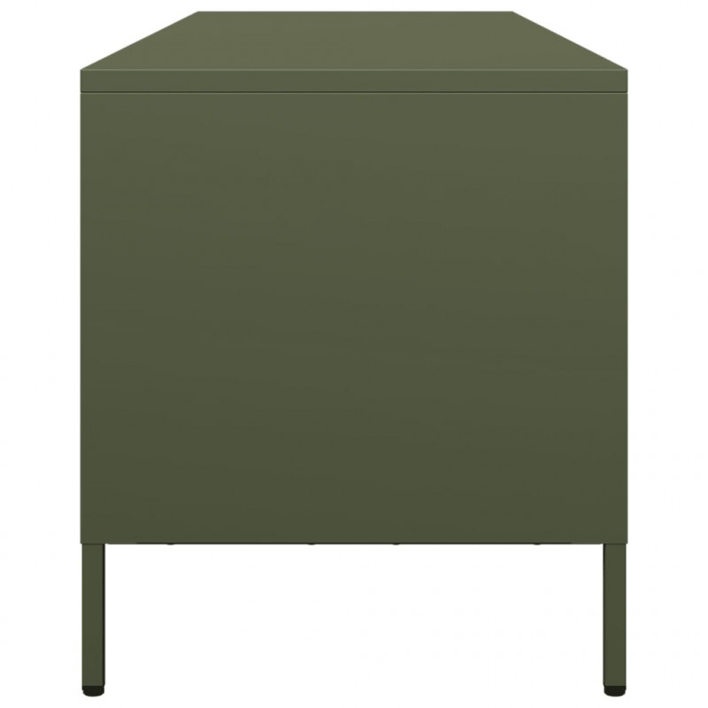 Szafka RTV, oliwkowa, 135x39x43,5 cm, stal walcowana na zimno