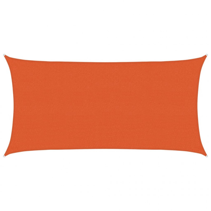 Żagiel przeciwsłoneczny, 160 g/m², pomarańczowy, 2x4 m, HDPE