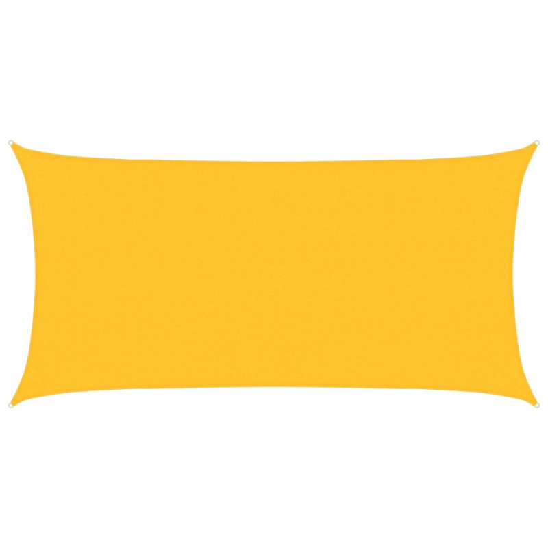 Żagiel przeciwsłoneczny, 160 g/m², żółty, 2,5x5 m, HDPE