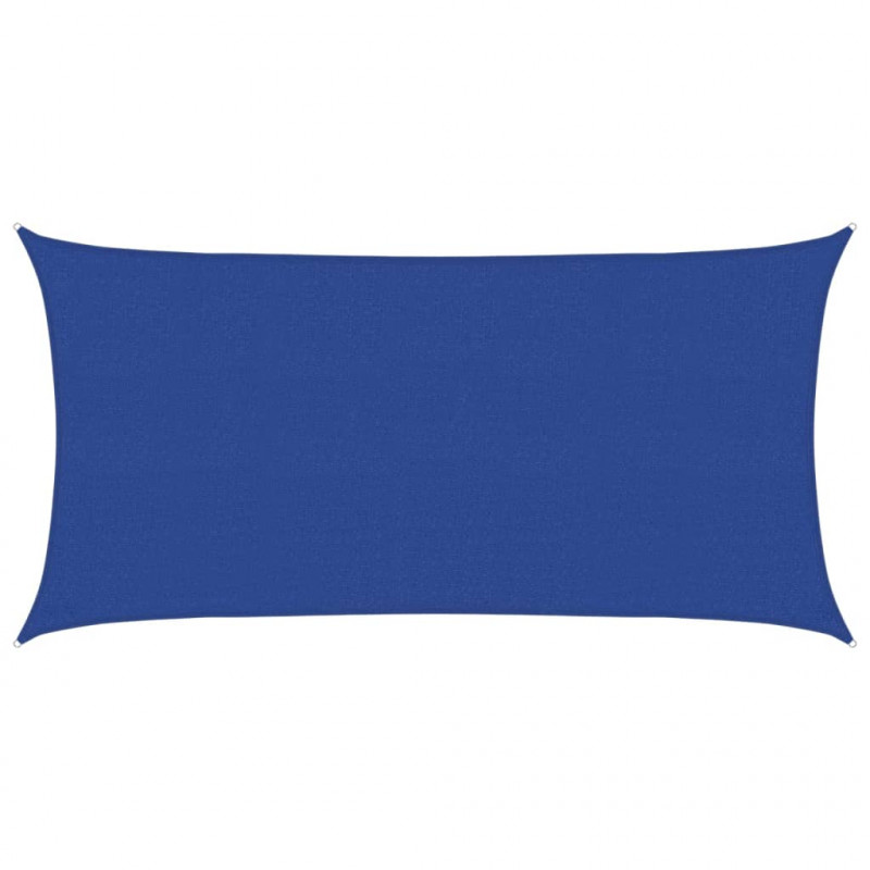 Żagiel przeciwsłoneczny, 160 g/m², niebieski, 2,5x5 m, HDPE