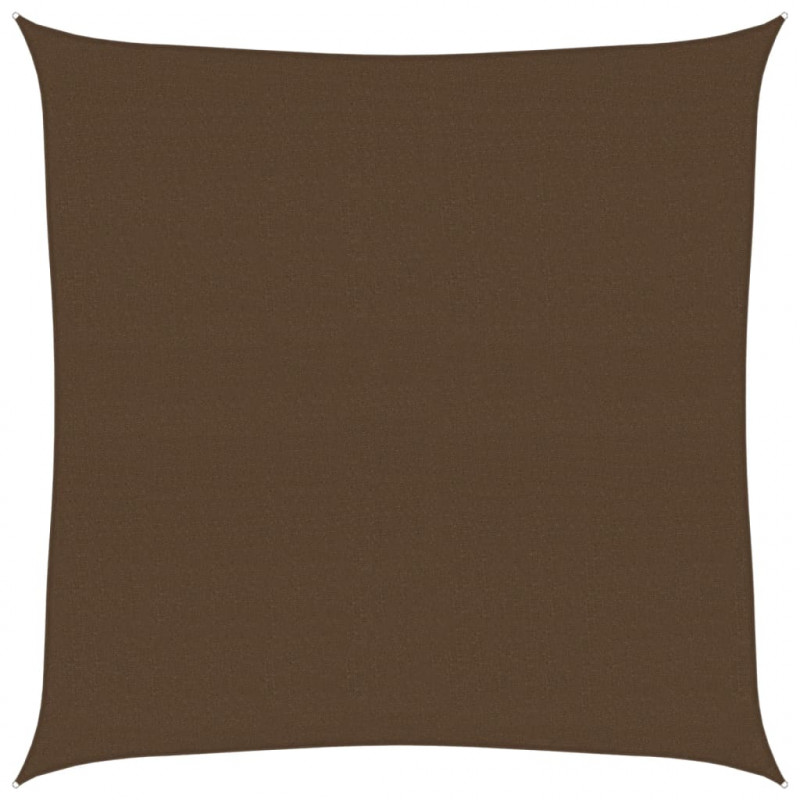 Żagiel przeciwsłoneczny, 160 g/m², brązowy, 4x4 m, HDPE