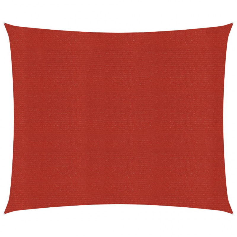 Żagiel przeciwsłoneczny, 160 g/m², czerwony, 2,5x2,5 m, HDPE