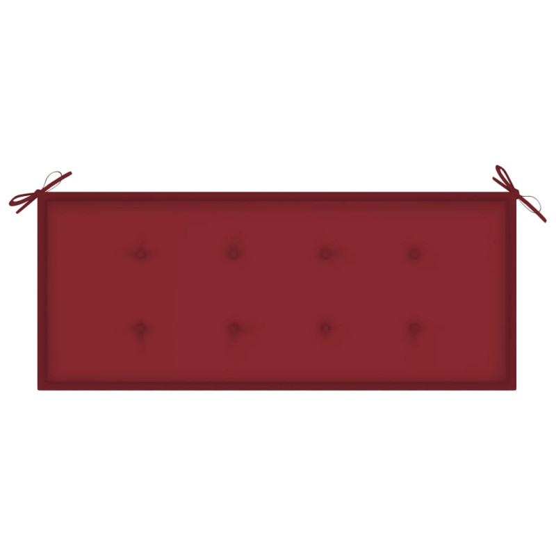 Ławka ogrodowa z poduszką, 120 cm, lite drewno akacjowe