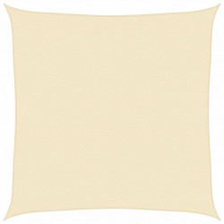 Żagiel przeciwsłoneczny, 160 g/m², kremowy, 7x7 m, HDPE