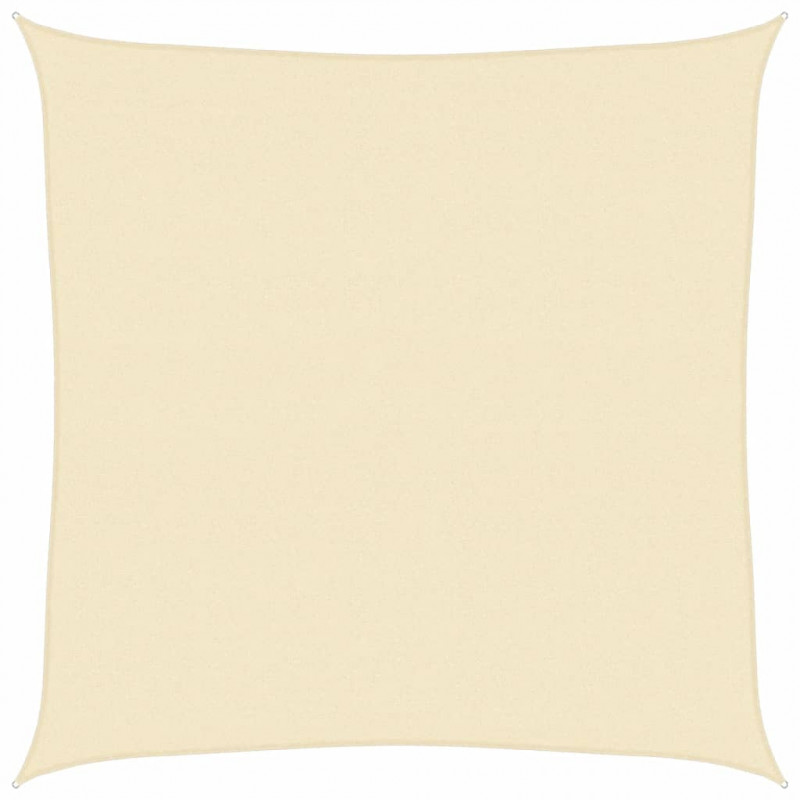 Żagiel przeciwsłoneczny, 160 g/m², kremowy, 7x7 m, HDPE